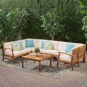 Great Deal Furniture Lorelei 8 Seater Outdoor Sofa Set